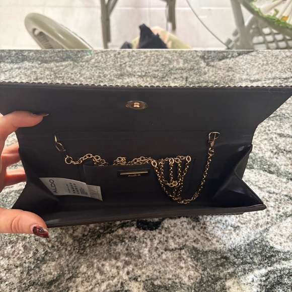 Aldo Shimmering Black Clutch - Picture 4 of 5